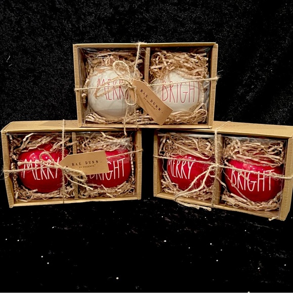 ⭐️BOGO FREE⭐️ NEW Rae Dunn Xmas ornaments - Picture 1 of 5